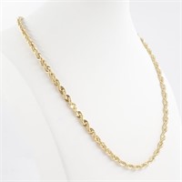10 Kt Yellow Gold Rope Chain Necklace