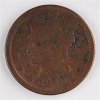 1848 US LARGE ONE CENT COIN