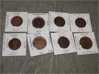 8 Canada Large Cents etc. 1837 & UP