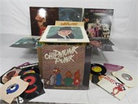 BOX OF RECORD ALBUMS & SOME 45 RPMs: