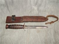 WWII M-3 Fighting Knife w/ owners initials