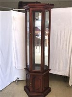 Beautiful Mirrored Back Lighted Curio Cabinet