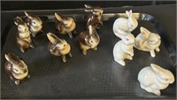 11 Hummel Goebel Rabbit Figurines.