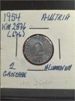 1954, Austria coin