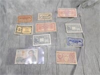 WWII foreign MPC, script, currency