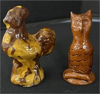 Rare Early Redware Animals.