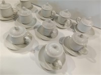 Ten Little TeaCups with Lid and Saucer