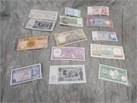 Group of Vintage Foreign Currency