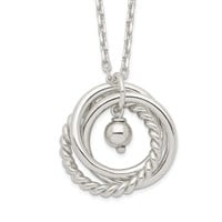 Silver Multi Circles Contemporary Necklace