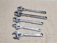Assortment of Crescent Wrenches 8" to 12"