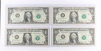 (4) x **STAR NOTE** $1 US FEDERAL RESERVE NOTES
