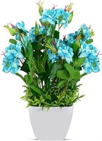 luxsego Roses Artificial Flowers 13.7in, Blue