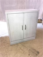 Vintage White Metal Wall Mount Cabinet