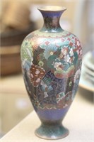 Antique Japanese Facet Cloisonne Vase