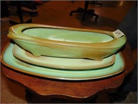 (3) Pieces of Frankoma Pottery Platters/Trays