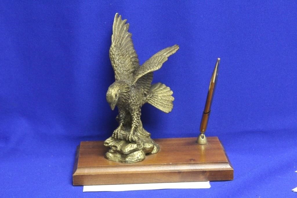 A Solid Bronze or Brass Eagle Pen Holder