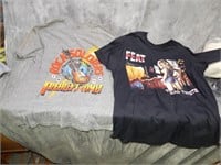 Pair of 1980's Rock Concert Shirts gifted to crew