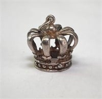 Vintage Large Sterling Crown Charm 5 Grams