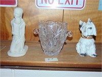 Retro/Vintage Scotty Dog, Leaded Glass Vase, Plus
