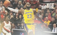 Lakers Lebron James Signed 11x17 with COA