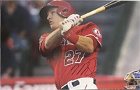 Angels Mike Trout Signed 11x17 with COA