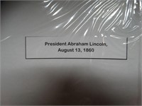 Pres Abraham Lincoln Aug 13, 1860