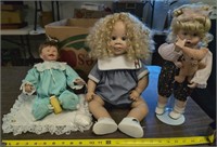 LOT OF PORCELAIN AND PLASTIC BABY DOLLS