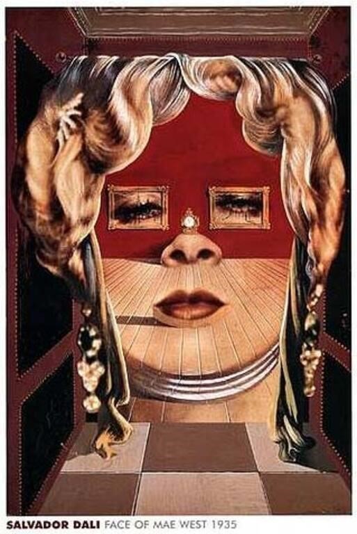 Salvador Dali Face Of Mae West 1935 Poster