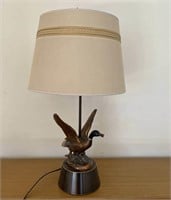 Copper Duck Table Lamp