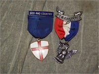Sterling Silver Boy Scout Eagle + God & Country Me