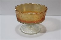 A Carnival Glass Stem Bowl