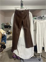 Danier Brown Leather Pants