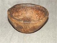 Antique Primitive Burl Bowl