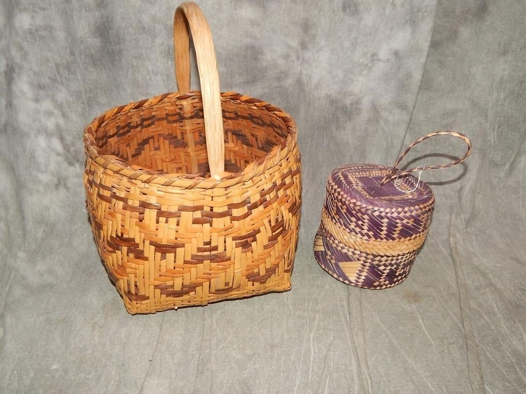 Native American?? Basket and another