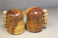 Set of Wooden Salt and Pepper Shakers