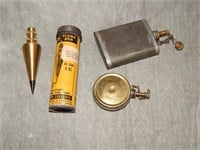 Antique Oil Cans and MIB Plumb Bob