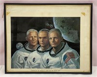 Astronauts of Apollo 11 Print by Alton S.Tobey