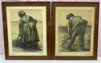 2 Framed Lithographs by Vincent Van Gogh
