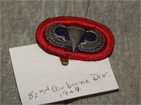 WWII Era 82nd Airborne Wings Patch (NO GLOW)