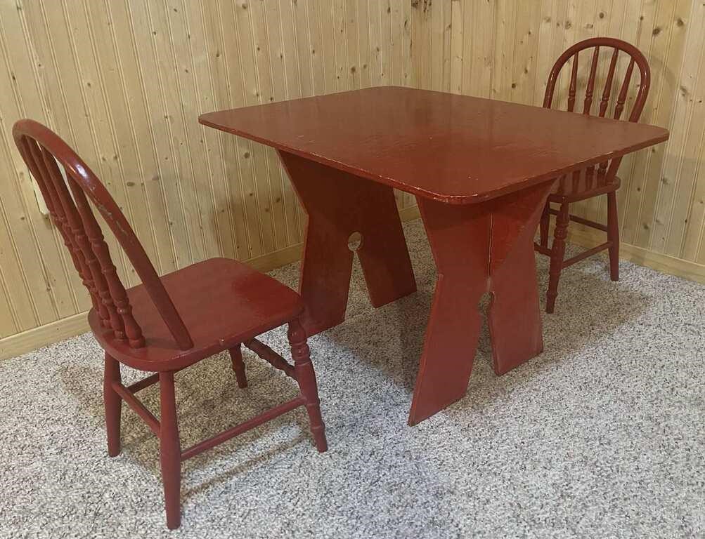Handmade Child's Table w/ Chairs