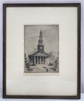'Lecture Hour' Engraving Signed