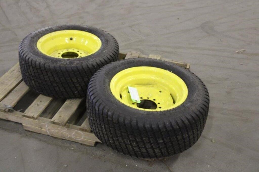 (2) 27X10.50x15 Titan Tires On John Deere Rims