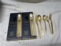 Argent Orfevres 24kt Gold Plated Silverware