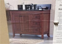 New in Box Ashwell Vanity Base with Granite Top