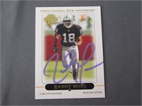 RANDY MOSS SIGNED SPORTS CARD WITH COA