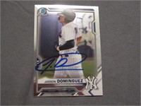 JASSON DOMINGUEZ SIGNED ROOKIE CARD WITH COA