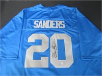 BARRY SANDERS SIGNED JERSEY WITH COA