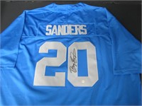 BARRY SANDERS SIGNED JERSEY WITH COA