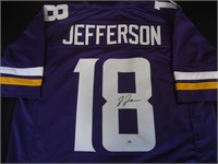 JUSTIN JEFFERSON SIGNED JERSEY WITH COA