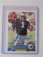 CAM NEWTON SIGNED ROOKIE CARD WITH COA